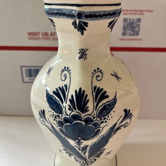 Delft/Blauw Delft Distel/Hand Painted/Made in Holland/Vase - Picture 2 of 11